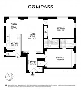 Gracious Two Bedroom Co-op For sale in Upper West Side